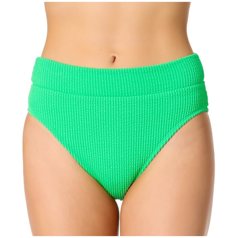 Salt +‎ Cove Juniors Size XL Ribbed Banded High-Waisted Swim Bottoms Green 1640